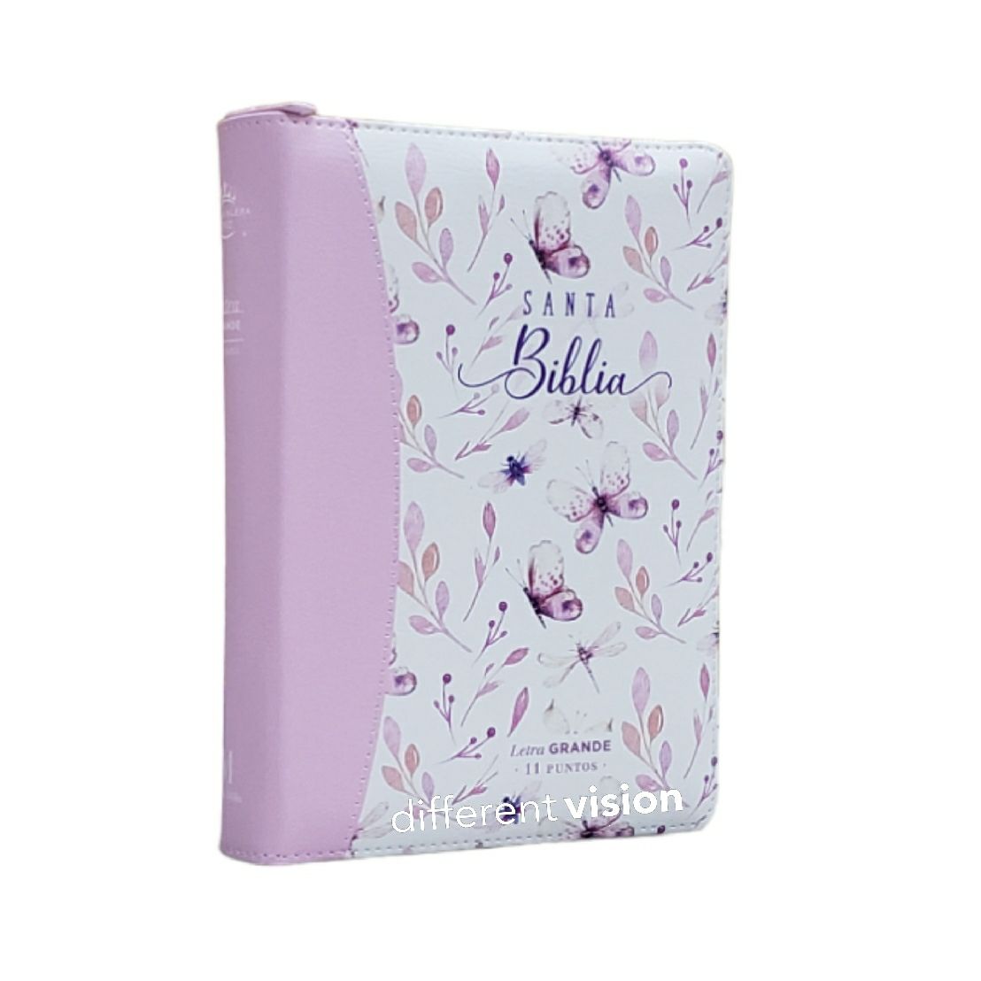 Biblia Reina Valera 1960 tamaño portátil Letra Grande 11 puntos Imitación Piel. Con cierre.