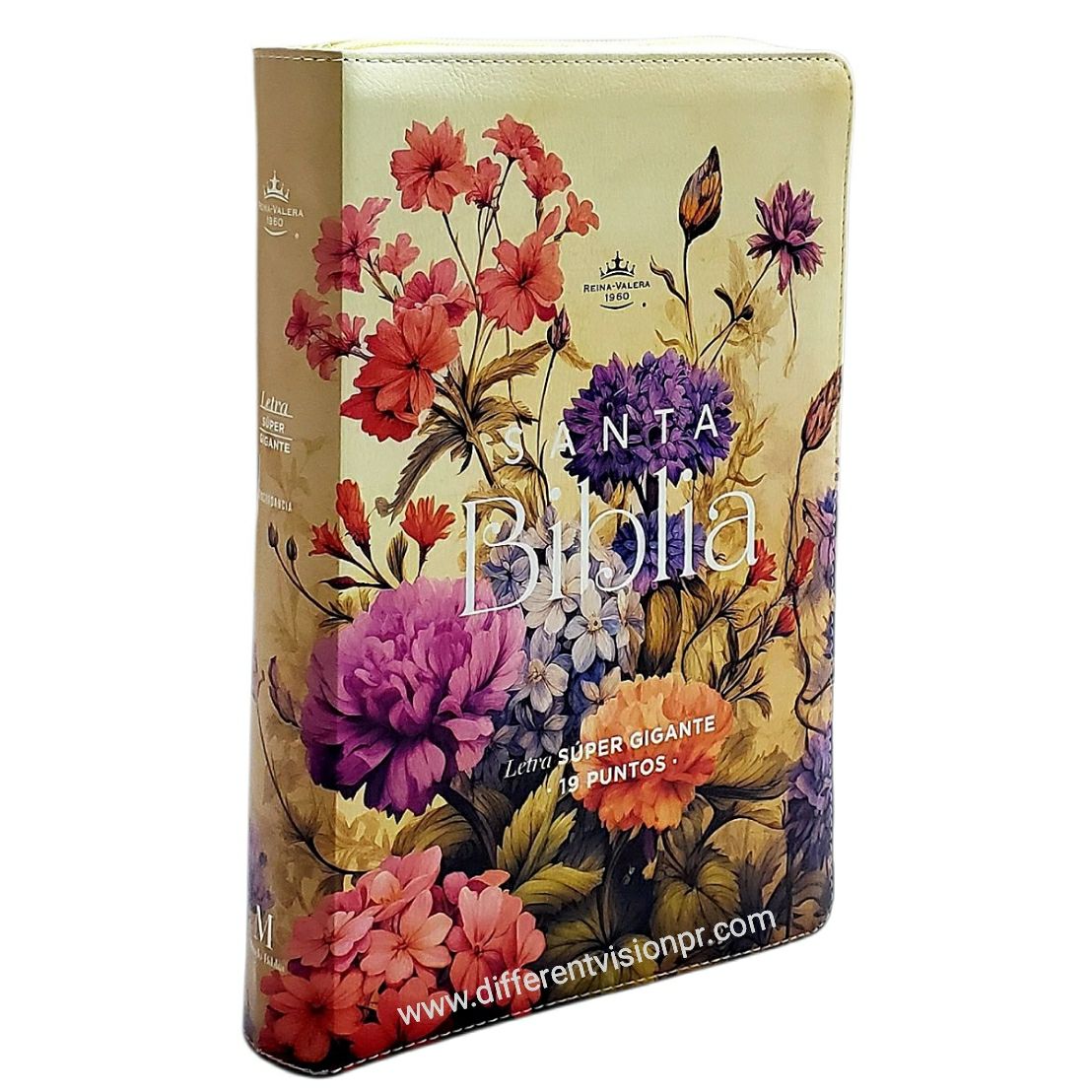 Biblia RVR60 Letra Súper Gigante/Simil Piel, Jardín Vintage
