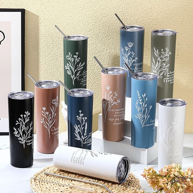 Tumbler con mensajes cristianos