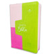 Biblia con Cierre Letra Gigante Manual 14 puntos RV1960 imit piel tricolor fucsia/rosa/lima con índice