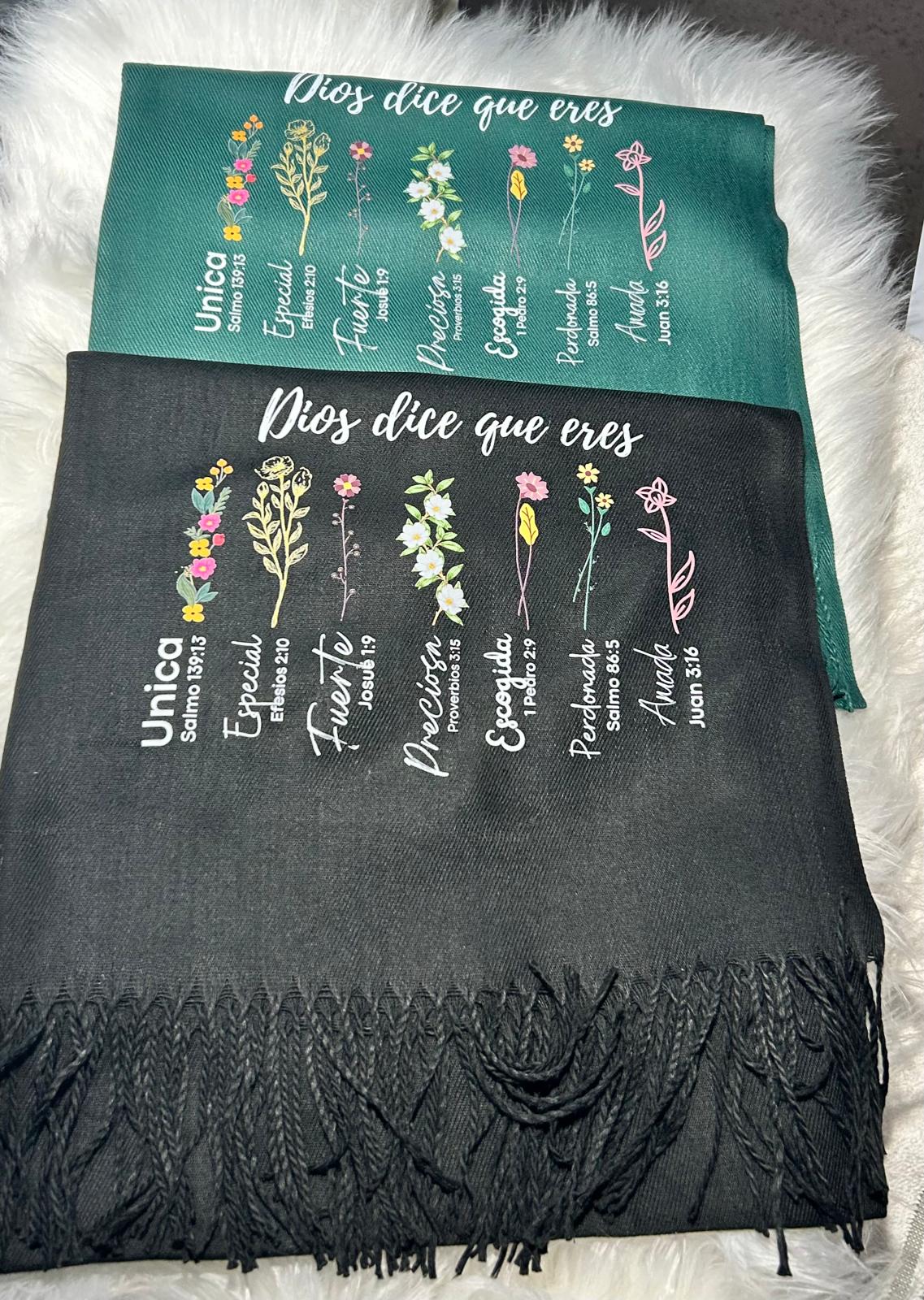 Pashminas con mensajes