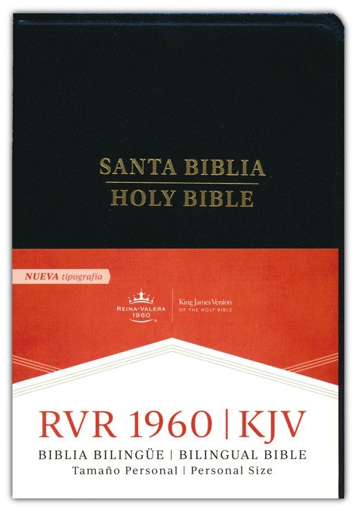 RVR 1960/KJV Biblia bilingue tamano personal, negro imitacion piel - Tapa blanda