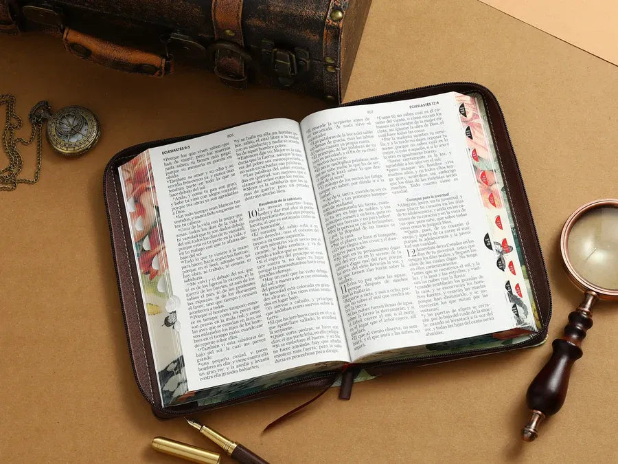Biblia RVR60, con Cover, letra Grande, Manual y Índice