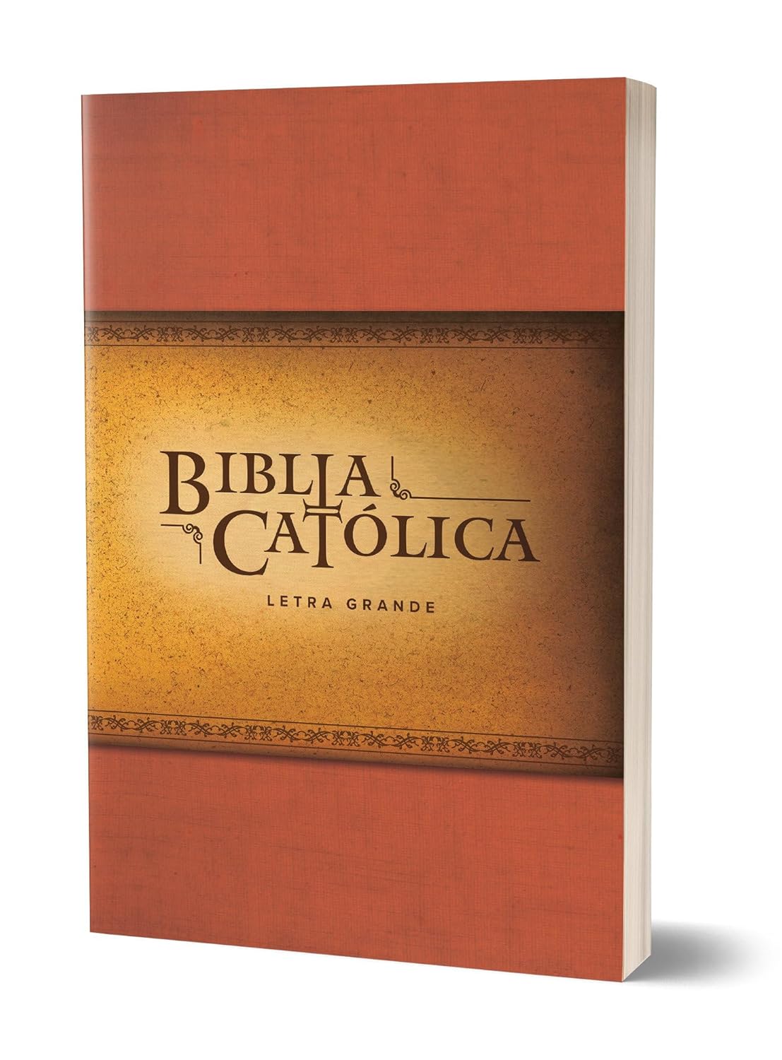 La Biblia Católica: Tapa blanda, tamaño grande, letra grande. Rústica, roja -  Tapa blanda