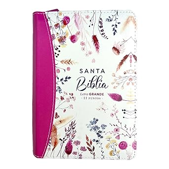 Biblia Reina Valera 1960 tamaño portátil Letra Grande 11 puntos Imitación Piel. Con cierre.