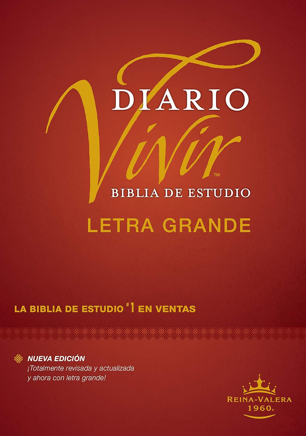 Biblia de estudio del diario vivir RVR60, letra grande (Tapa dura, Letra Roja)