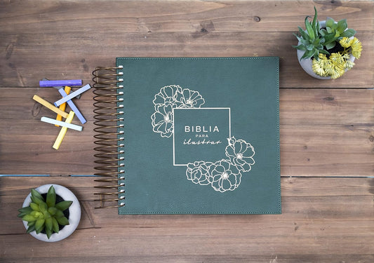 Biblia para ilustrar RV1960 verde símil piel