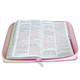 Biblia con Cierre Letra Gigante Manual 14 puntos RV1960 imit piel tricolor fucsia/rosa/lima con índice