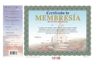 Certificado de Membresía (Pqte de 15)