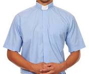 Camisa Clerical Azul Claro (Manga Corta)